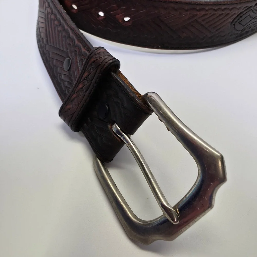 Vintage Justin Western Belt Mens 31